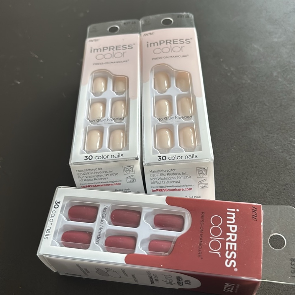 *SOLD* NIB 3 boxes Impress color nails